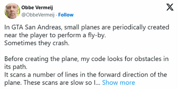 前R星員工揭秘《GTA聖安地列斯》飛機頻繁墜毀的原因