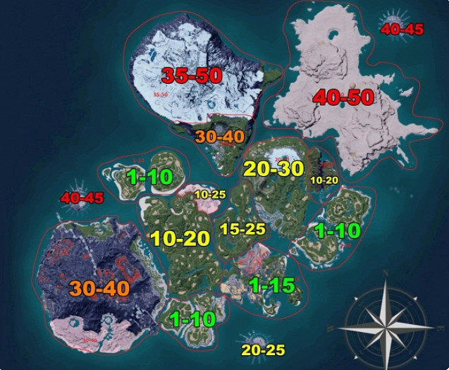 《幻獸帕魯》地圖等級分布介紹