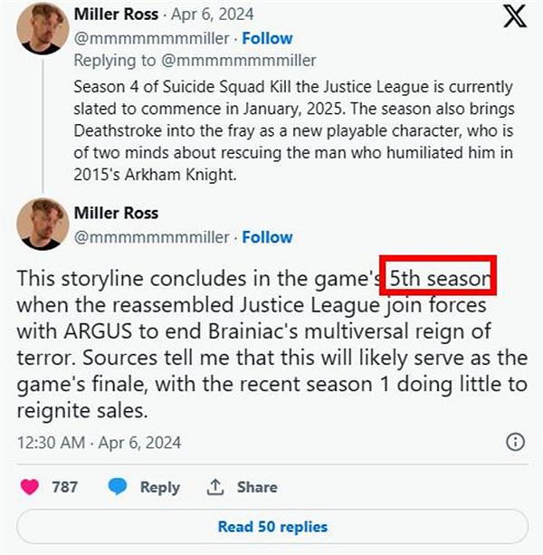 曝《自殺突擊隊：消滅正義聯盟》第五季將來有可能是最後一季