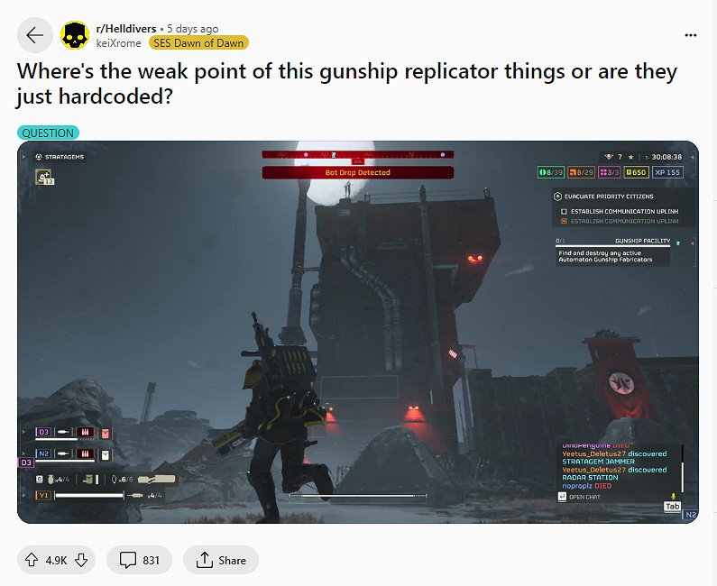 《絕地戰兵2》開發者回應:地獄炸彈是最強的! 《絕地戰兵2》開發者回應:地獄炸彈是最強的!