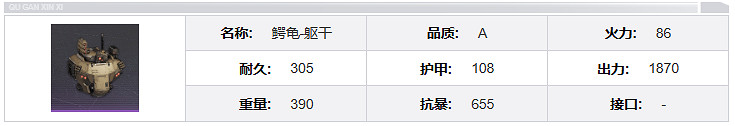 鋼嵐鱷龜機兵介紹 鋼嵐鱷龜機兵介紹