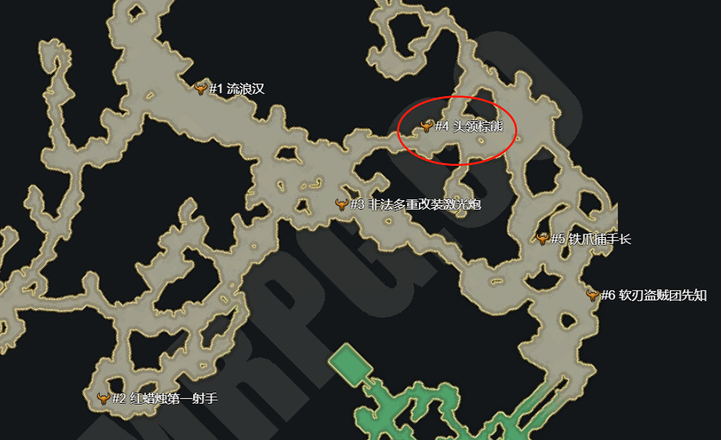 《命運方舟》頭領棕熊位置