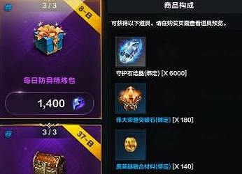 《命運方舟》每日防具精煉包購買推薦