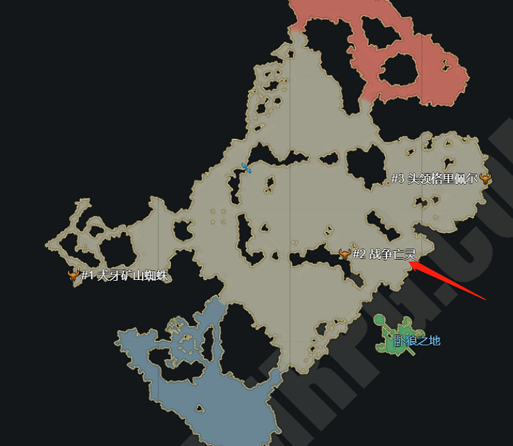 《命運方舟》戰爭亡靈位置