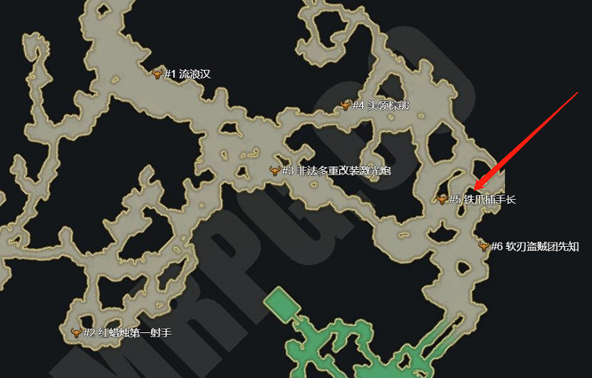 《命運方舟》鐵爪捕手長位置 《命運方舟》鐵爪捕手長位置