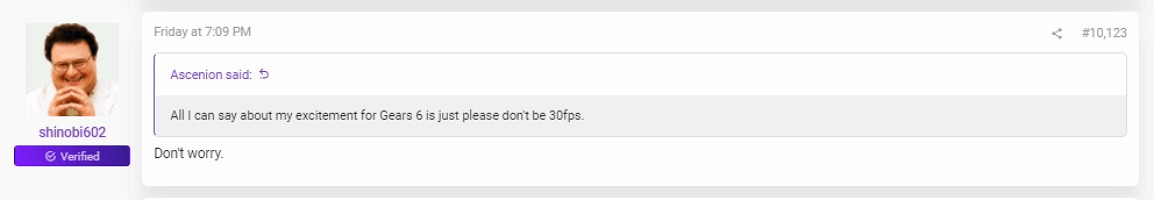 曝《戰爭機器6》不會鎖30幀 將體驗真正的次世代效果
