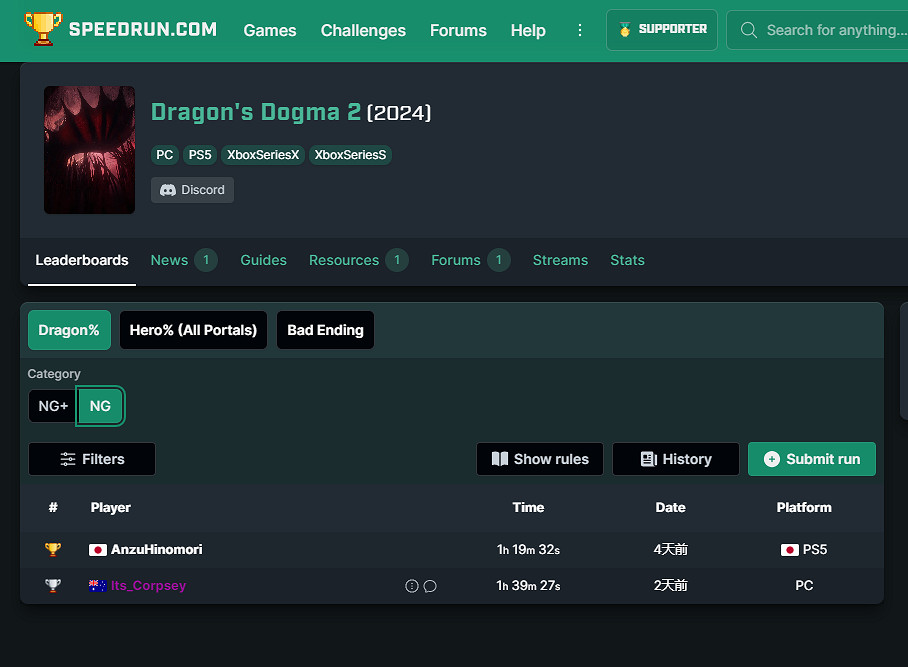 玩家不使用裝備武器1小時43分速通《龍之信條2》! 玩家不使用裝備武器1小時43分速通《龍之信條2》!