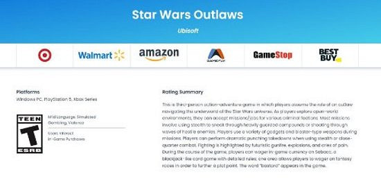 《星際大戰:亡命之徒》通過ESRB評級:包含潛行元素 《星際大戰:亡命之徒》通過ESRB評級:包含潛行元素