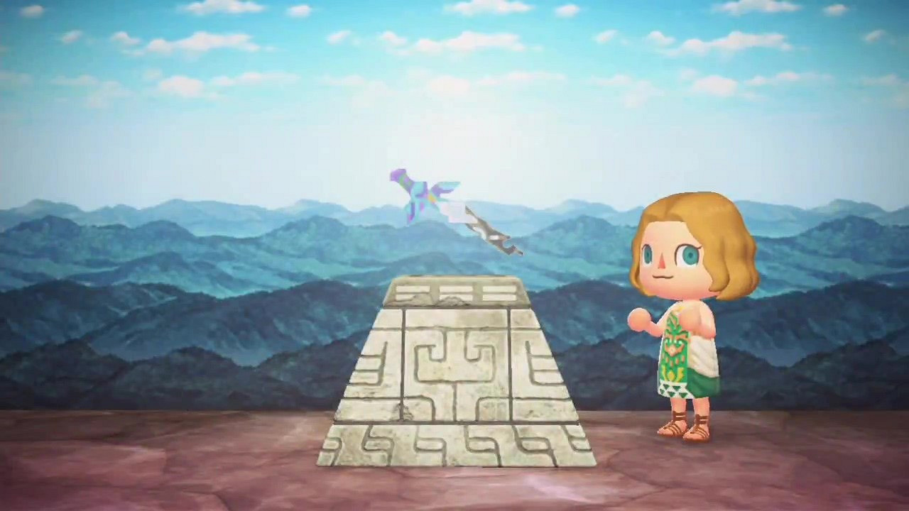 玩家在《動森》中重現《王國之淚》的初始空島場景