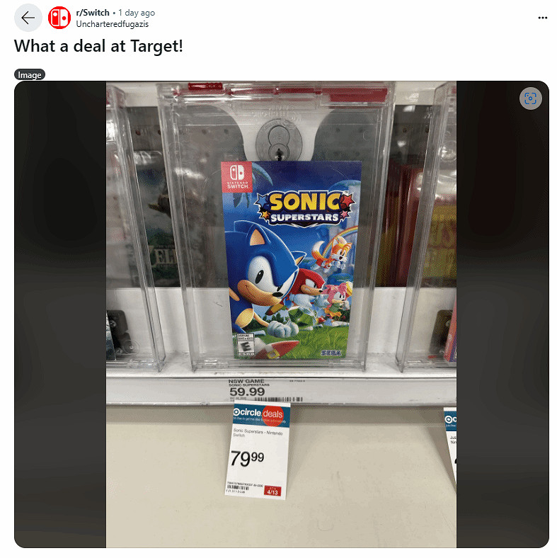 優惠？《索尼克超級巨星》在Target的促銷價高於原價