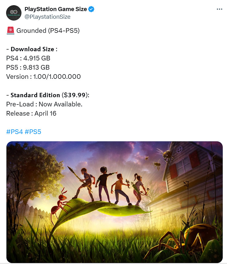 PS版《微小世界生存戰》所需容量透露：PS4約5GB、PS5約10GB
