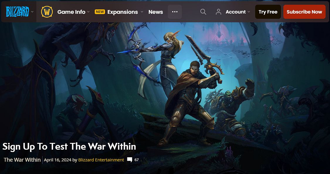 《魔獸世界》全新11.0“地心之戰”正式開放測試資格！