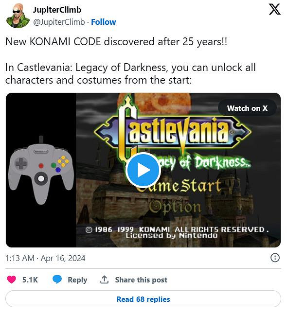 25年後!玩家意外發現《惡魔城默示錄外傳》中的新秘技