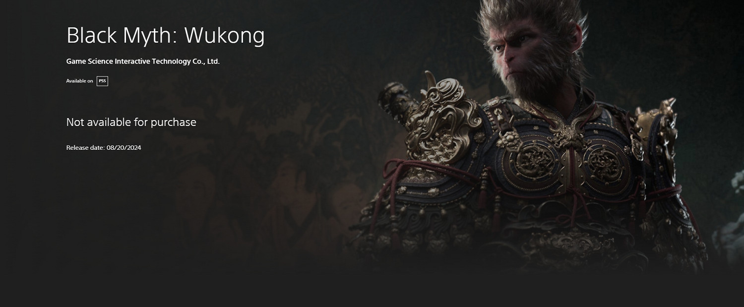 《黑神話:悟空》歐美服PSN商店頁面正式亮相!!! 《黑神話:悟空》歐美服PSN商店頁面正式亮相!!!