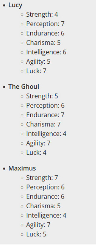 熱播TV劇《輻射》主角S.P.E.C.I.A.L.屬性大揭秘! 熱播TV劇《輻射》主角S.P.E.C.I.A.L.屬性大揭秘!