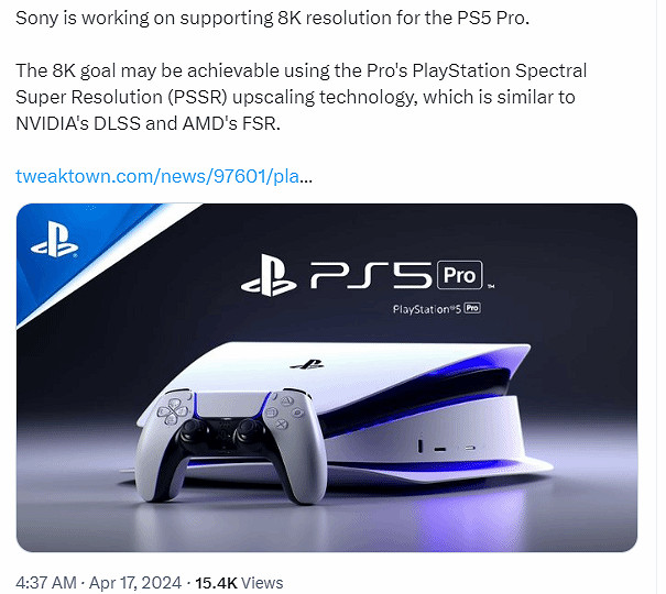 索尼或為PS5 Pro提供8K解析度 玩家:現在4K都難! 索尼或為PS5 Pro提供8K解析度 玩家:現在4K都難!