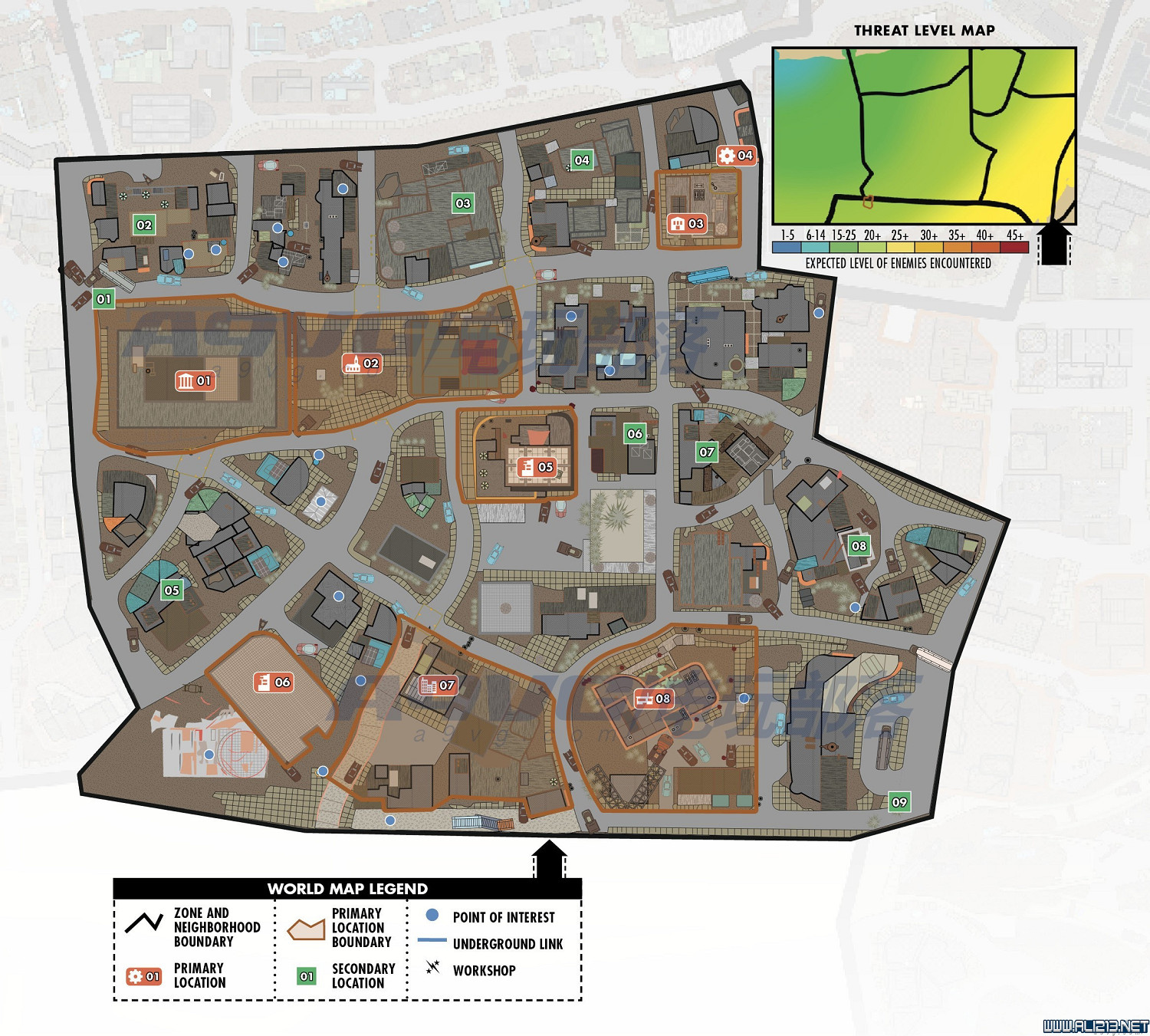 《異塵餘生4》世界地圖全區域及怪物等級分布18個位置分享 《異塵餘生4》世界地圖全區域及怪物等級分布18個位置分享