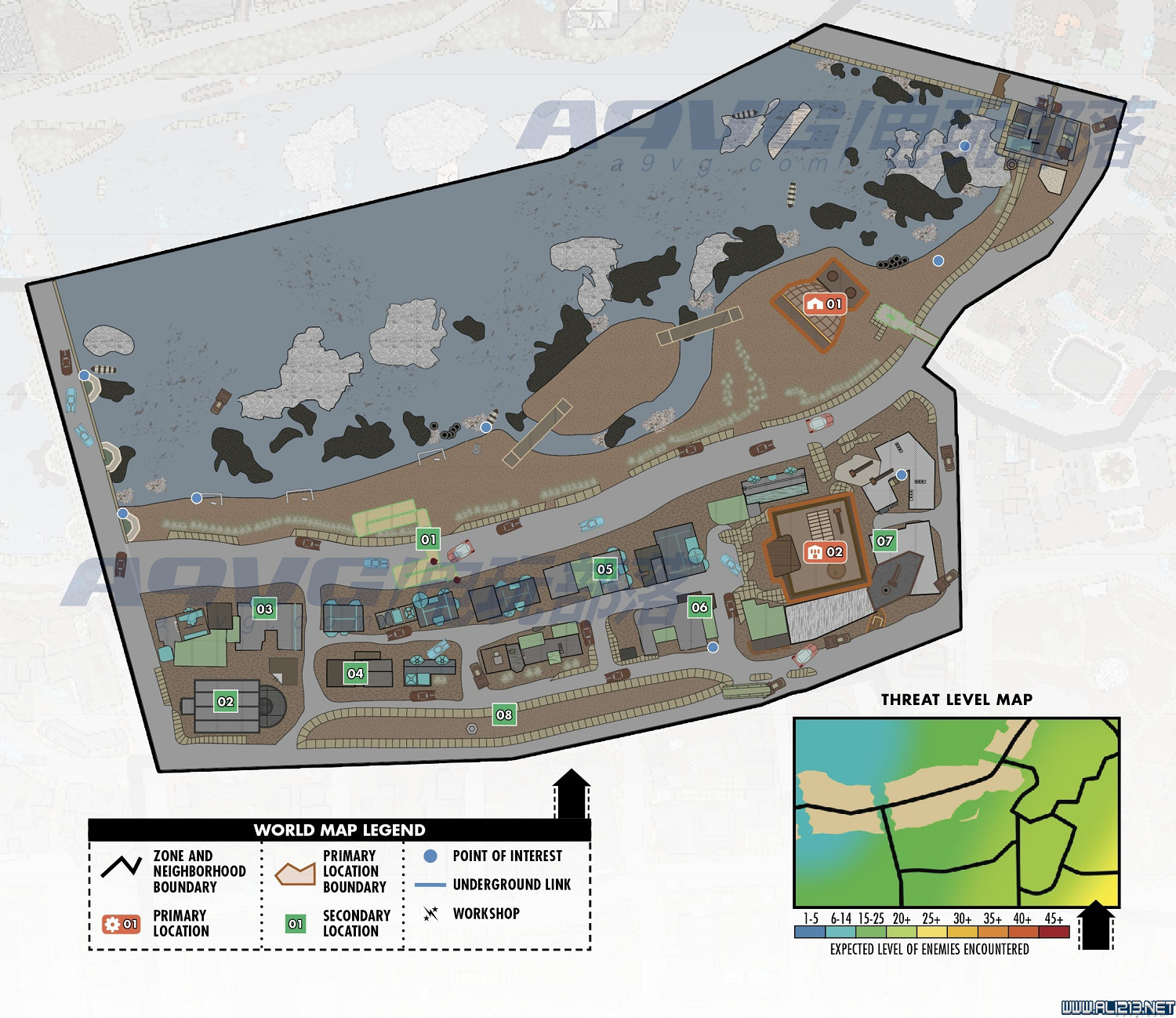 《異塵餘生4》世界地圖全區域及怪物等級分布18個位置分享 《異塵餘生4》世界地圖全區域及怪物等級分布18個位置分享