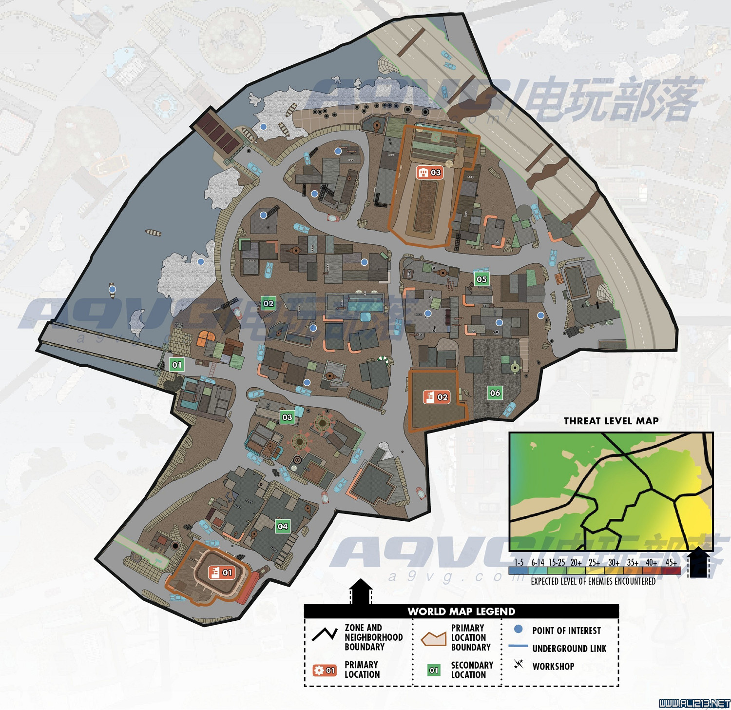 《異塵餘生4》世界地圖全區域及怪物等級分布18個位置分享 《異塵餘生4》世界地圖全區域及怪物等級分布18個位置分享