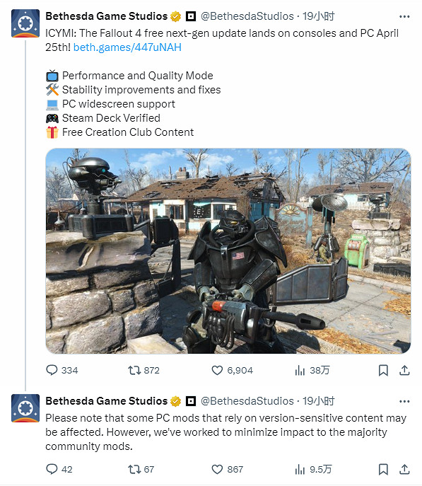 《異塵餘生4》官方：已盡量減少世代更新影響現有MOD