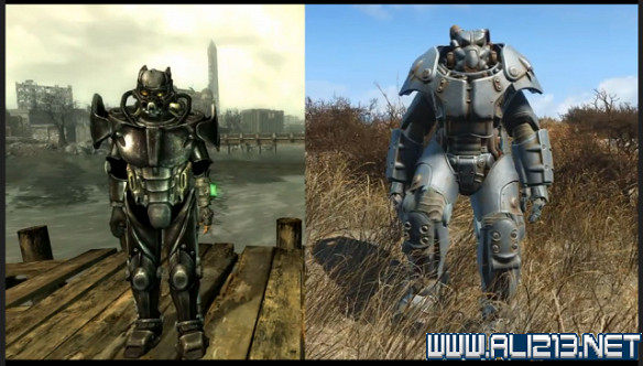 《異塵餘生4》動力裝甲、怪物及武器與前作對比圖一覽