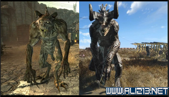 《異塵餘生4》動力裝甲、怪物及武器與前作對比圖一覽