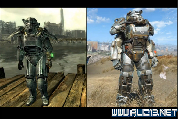 《異塵餘生4》動力裝甲、怪物及武器與前作對比圖一覽