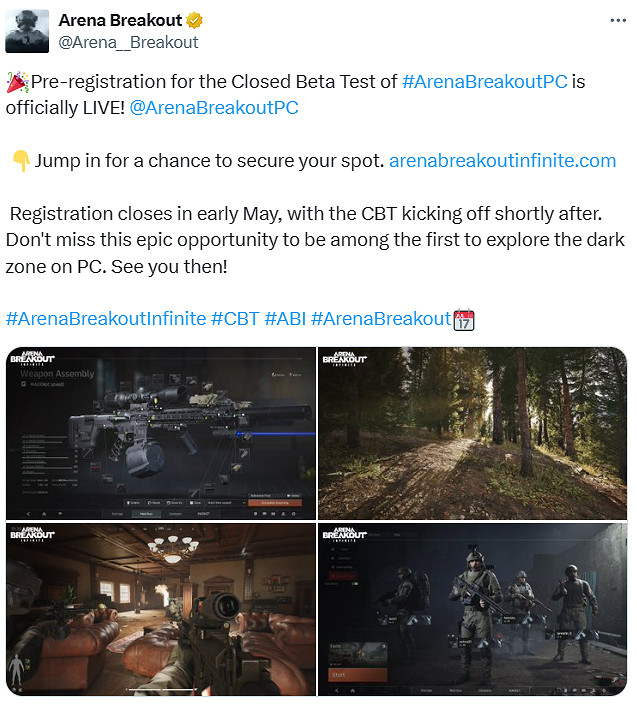 騰訊FPS《暗區突圍:無限》國際版宣布5月開啟封閉測試