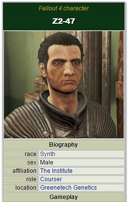 《異塵餘生4》全合成人圖鑒詳解