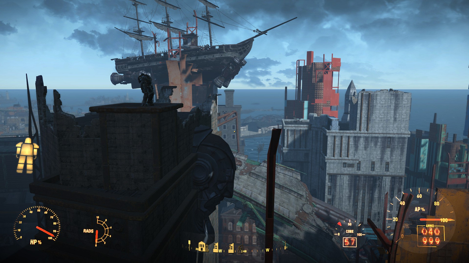 《異塵餘生4》噴氣背包飛行方法圖解 用噴氣背包飛核融大樓