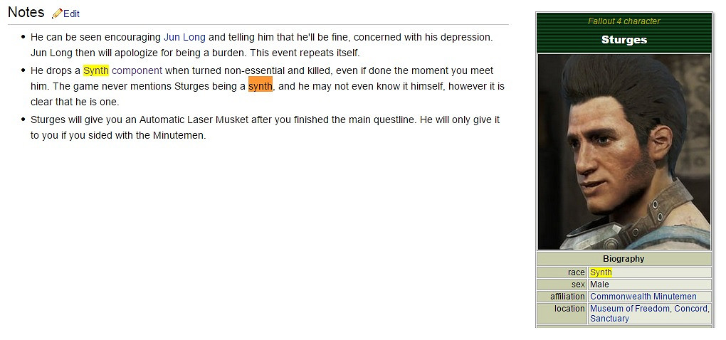 《異塵餘生4》全合成人圖鑒詳解