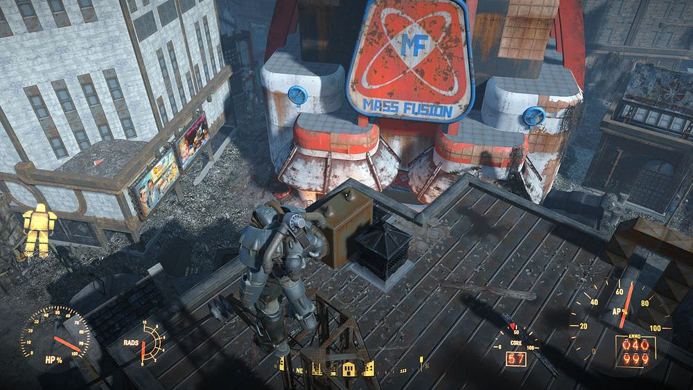 《異塵餘生4》噴氣背包飛行方法圖解 用噴氣背包飛核融大樓