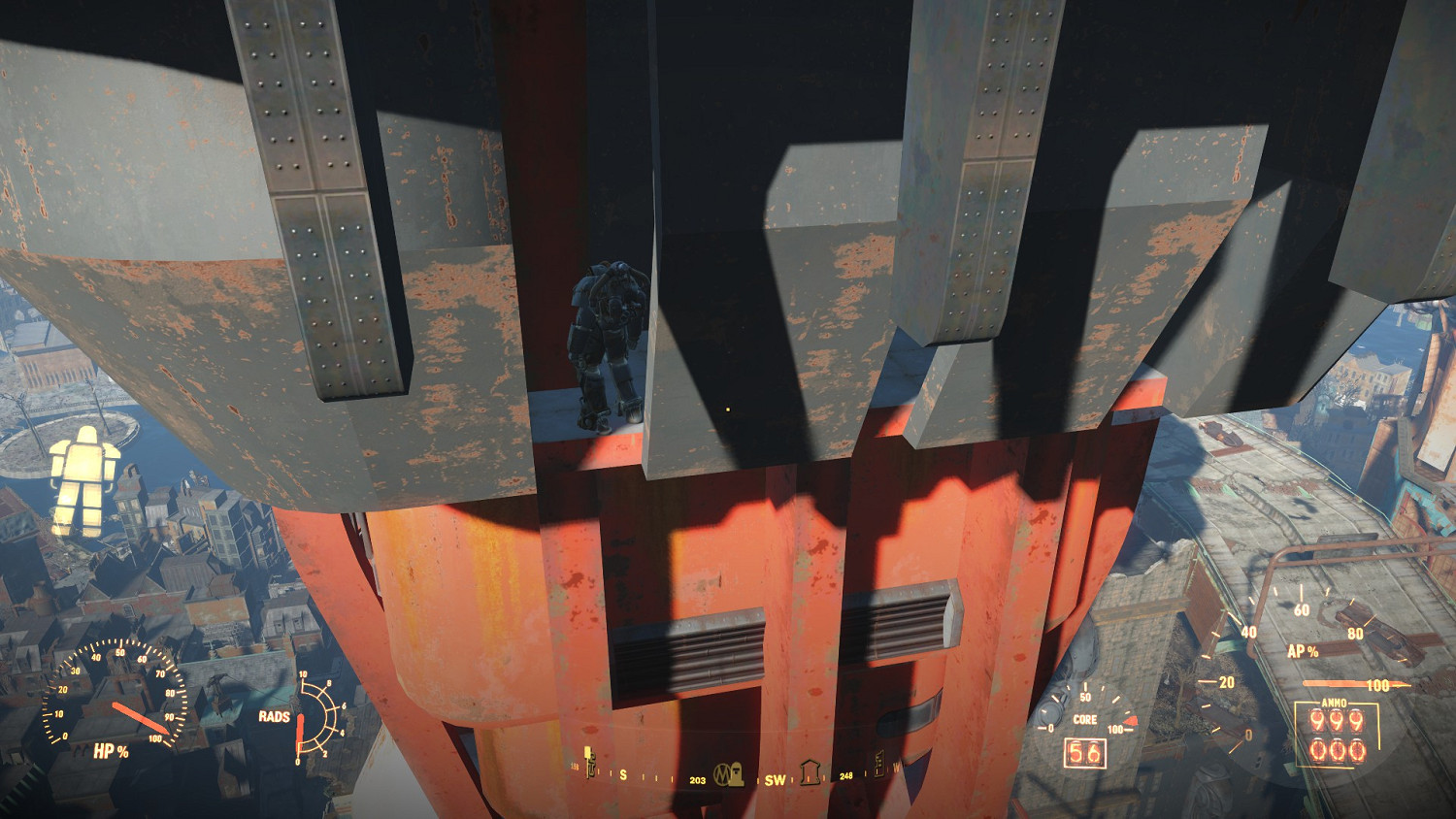 《異塵餘生4》噴氣背包飛行方法圖解 用噴氣背包飛核融大樓