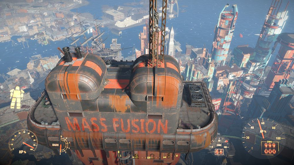 《異塵餘生4》噴氣背包飛行方法圖解 用噴氣背包飛核融大樓