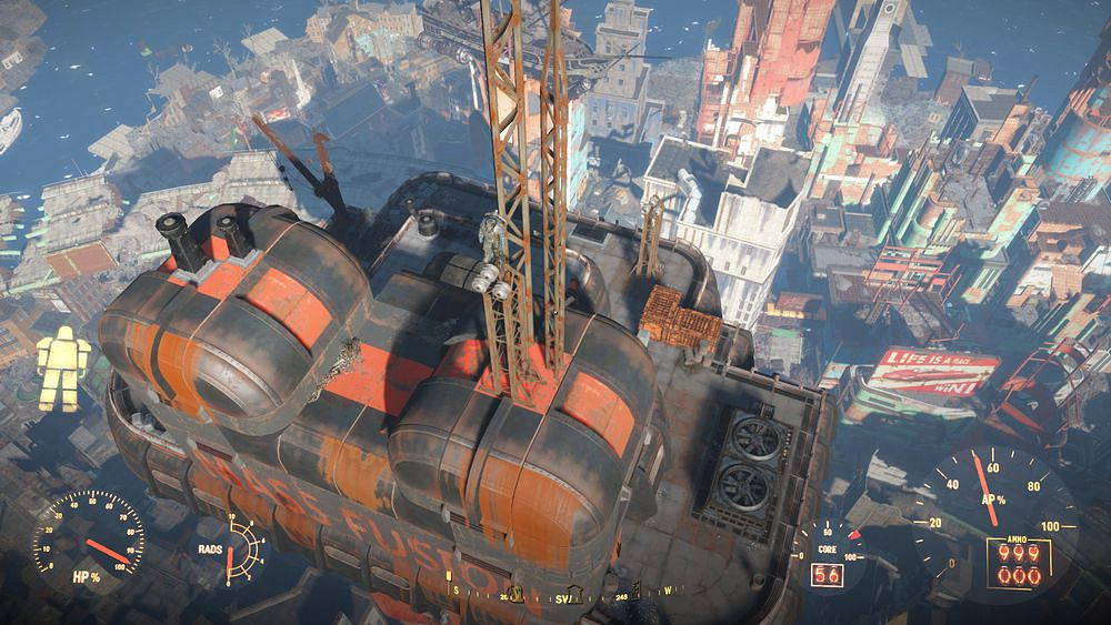 《異塵餘生4》噴氣背包飛行方法圖解 用噴氣背包飛核融大樓