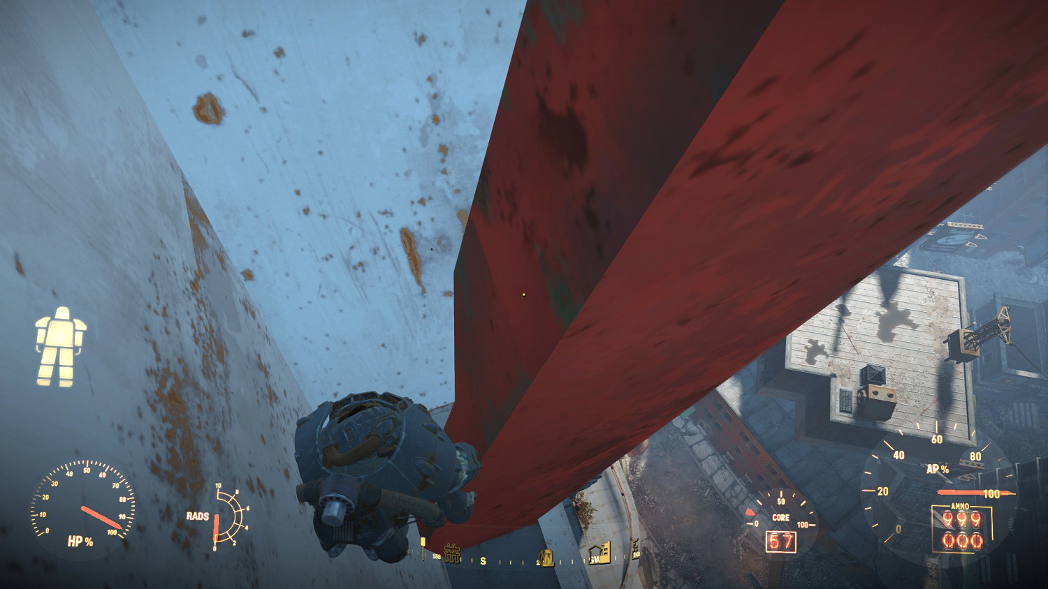 《異塵餘生4》噴氣背包飛行方法圖解 用噴氣背包飛核融大樓