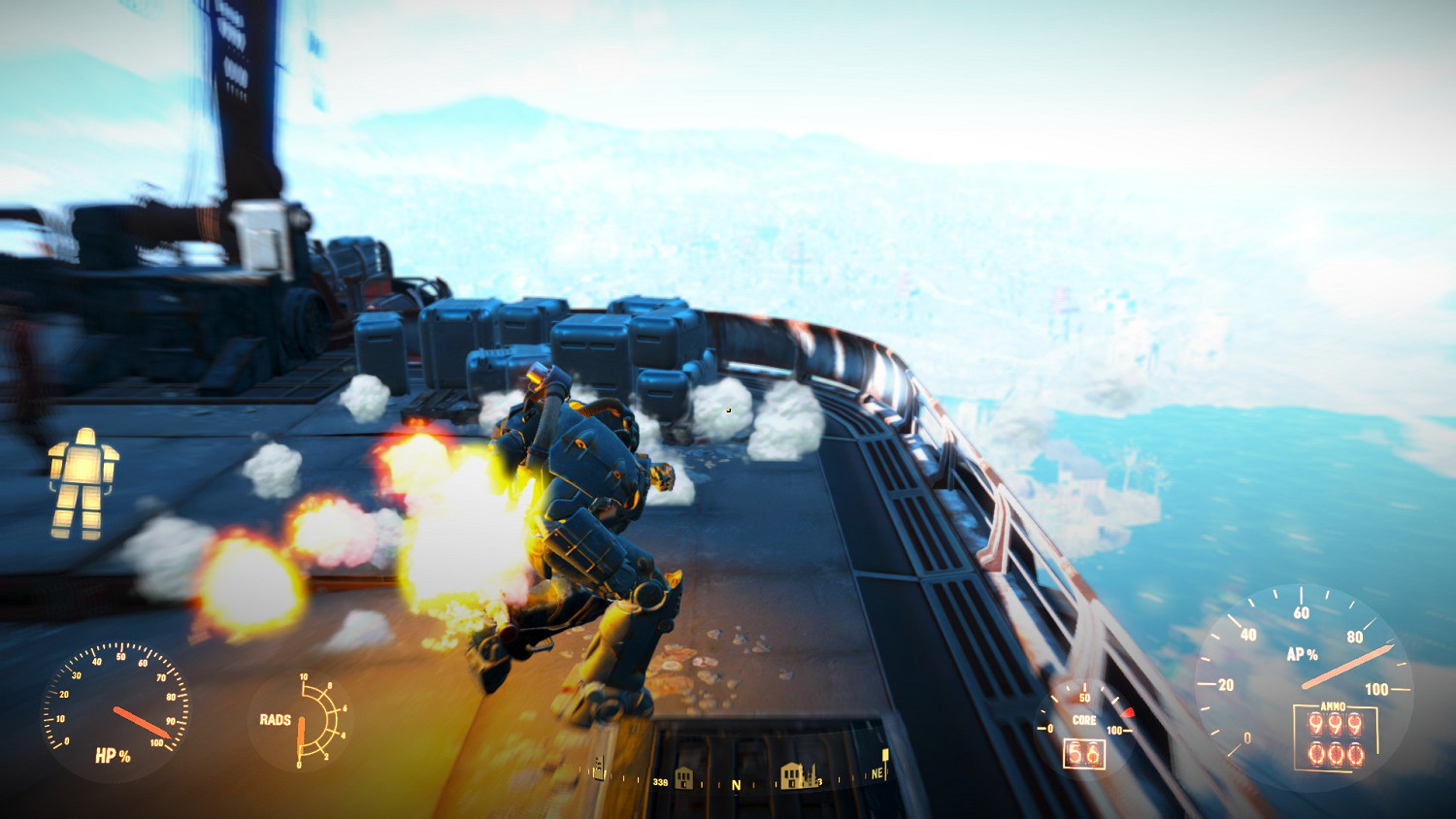 《異塵餘生4》噴氣背包飛行方法圖解 用噴氣背包飛核融大樓