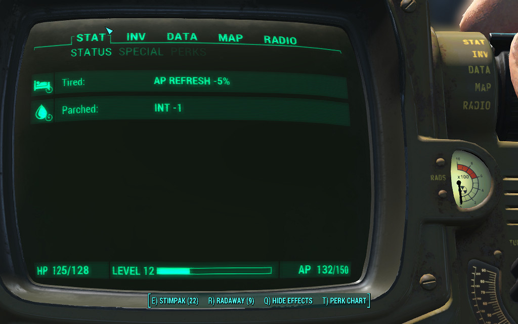 《異塵餘生4》生存模式吃喝睡相關異常狀態圖文評測