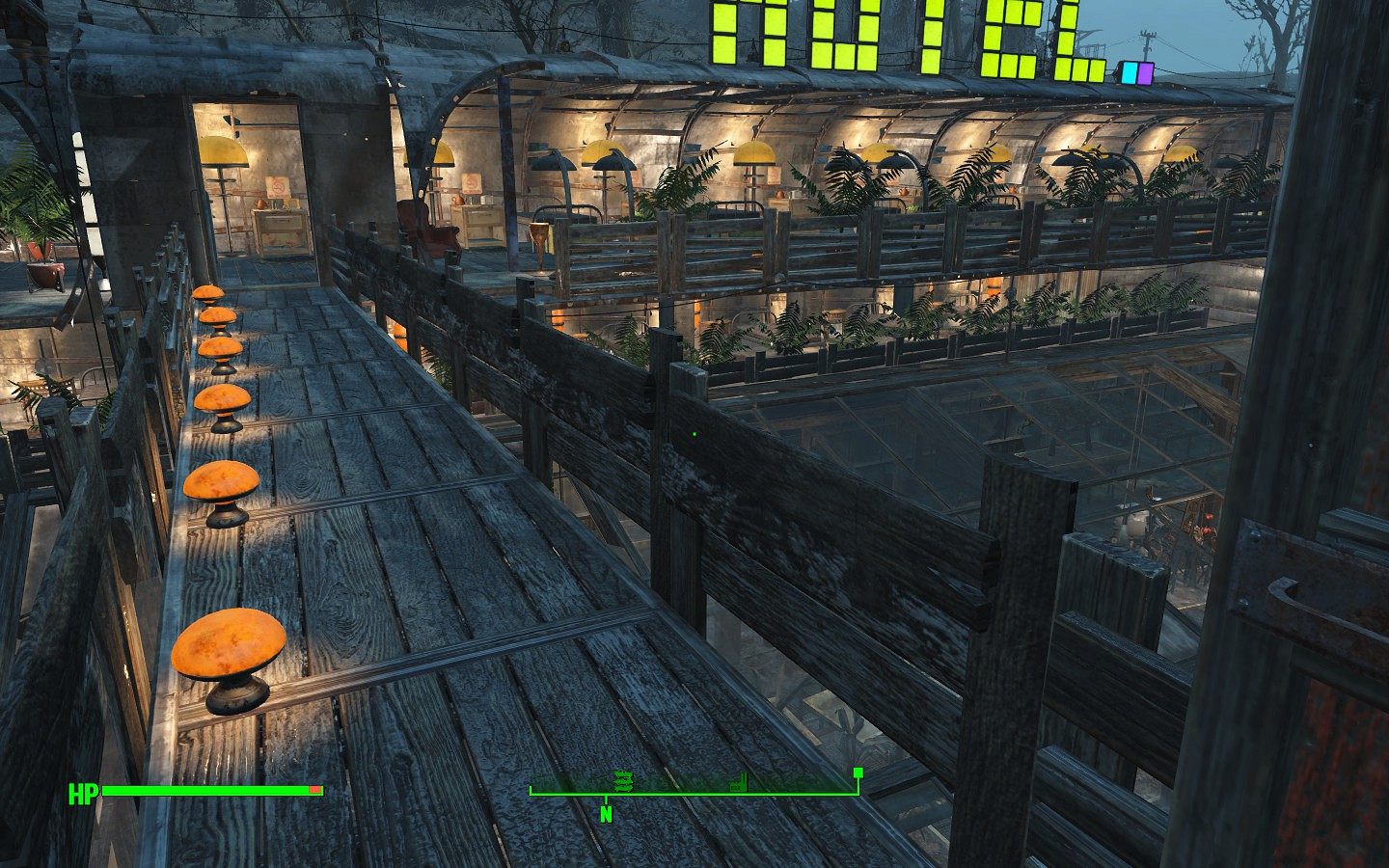 《異塵餘生4》格雷花園內外建設圖文一覽 夜空中的美麗花園