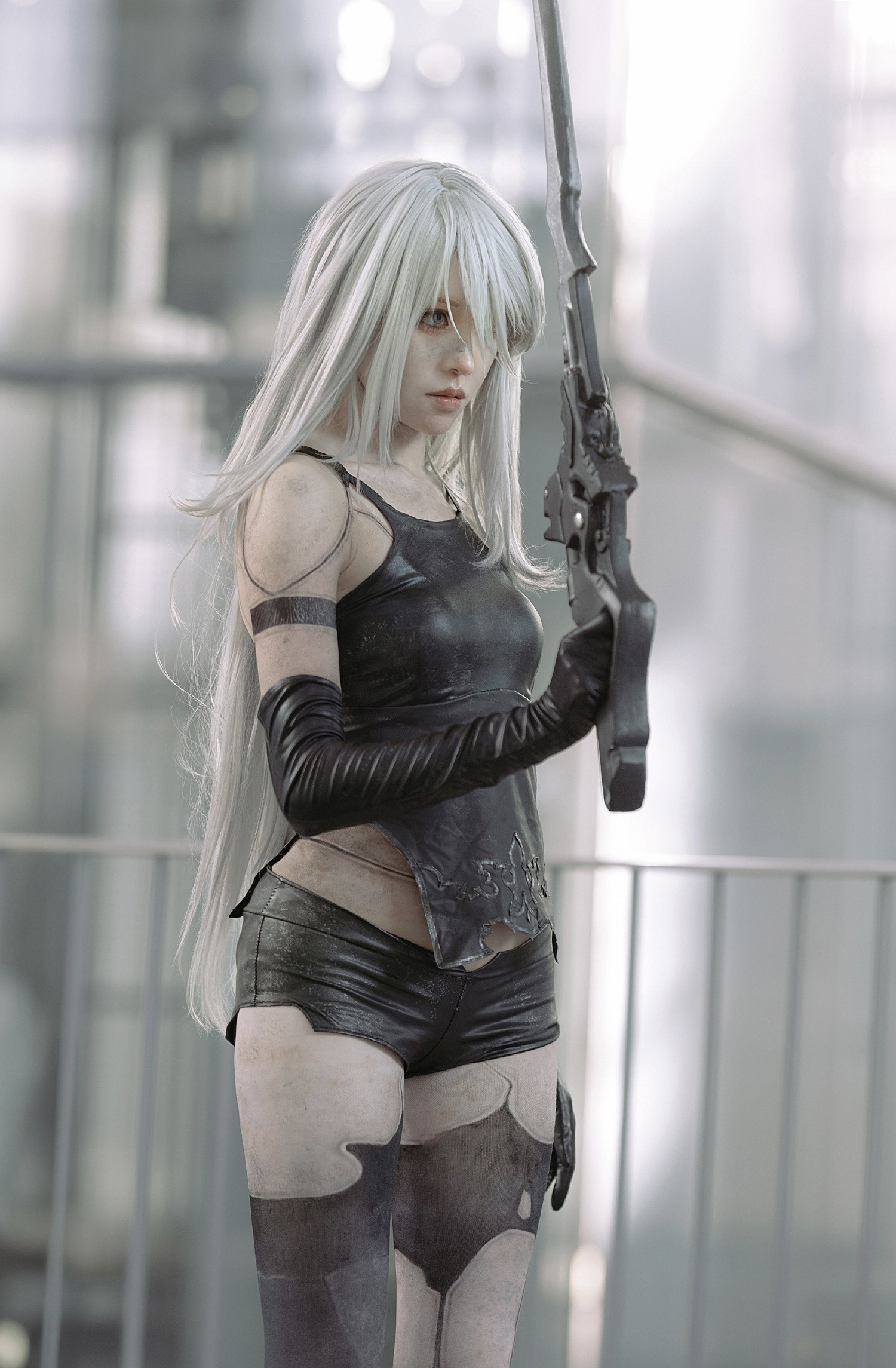 島國小姐姐COS《尼爾》A2 戰損妝容美的驚心動魄！