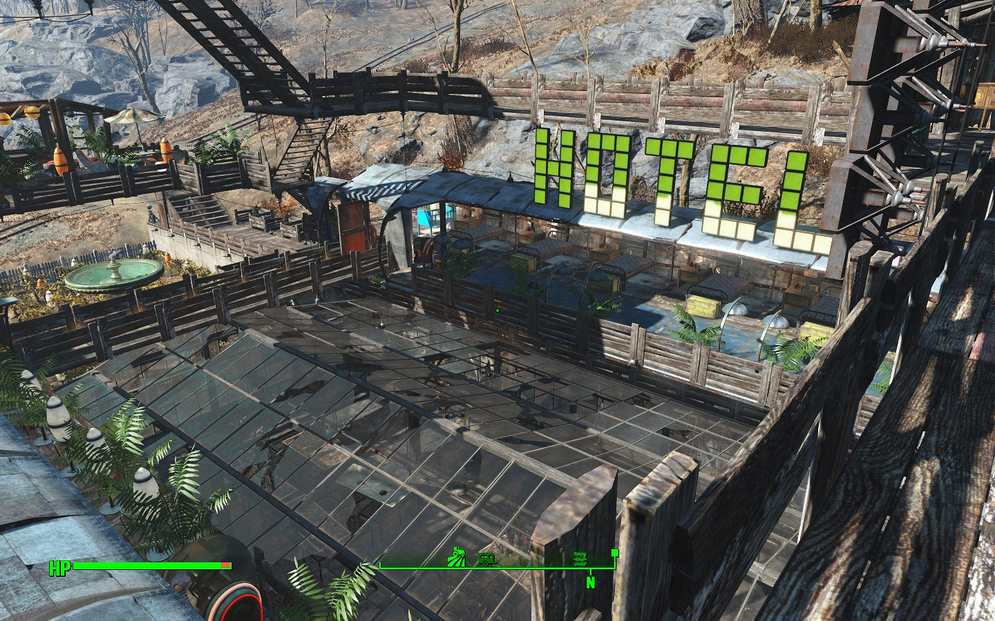 《異塵餘生4》格雷花園內外建設圖文一覽 夜空中的美麗花園