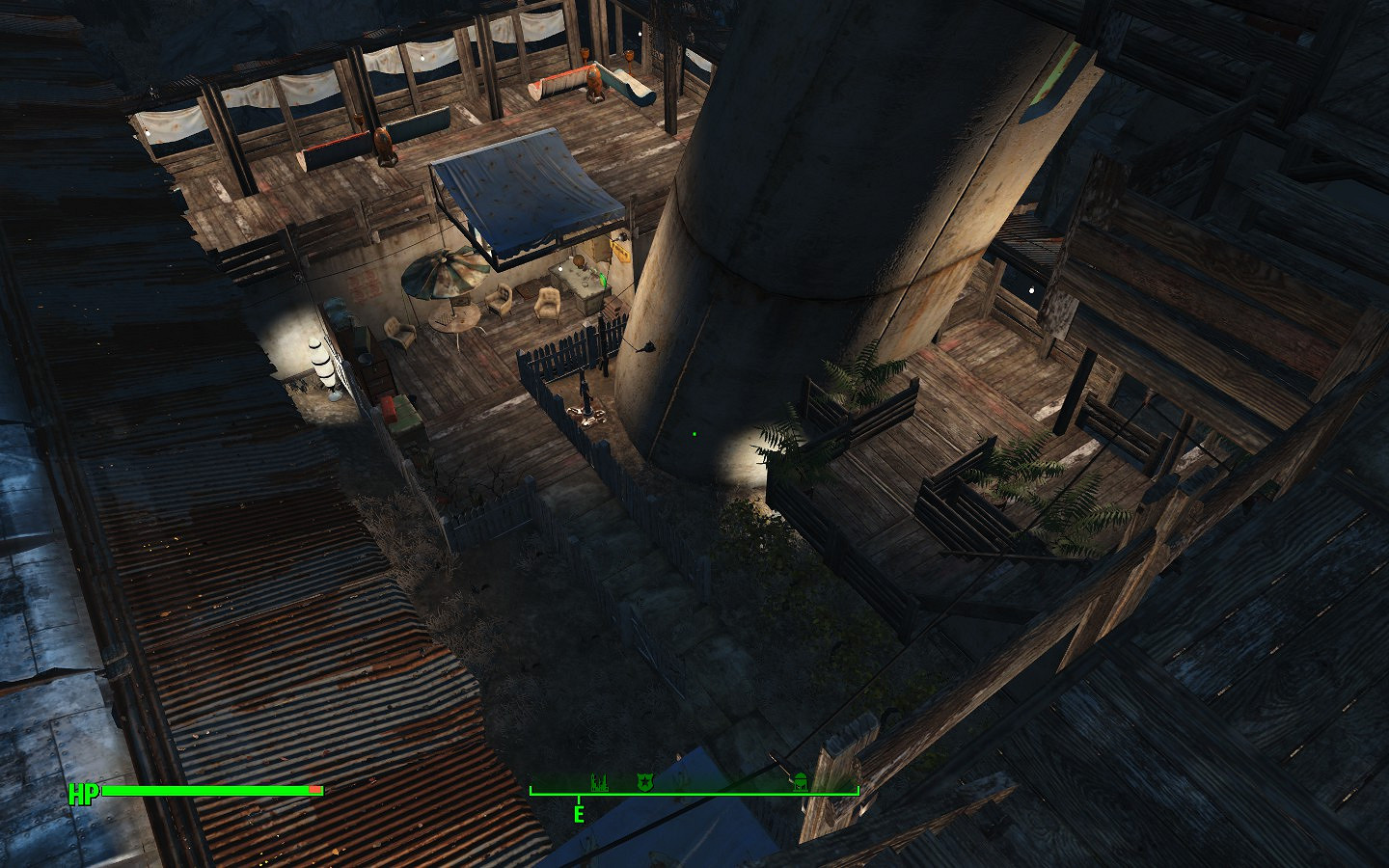 《異塵餘生4》格雷花園內外建設圖文一覽 夜空中的美麗花園