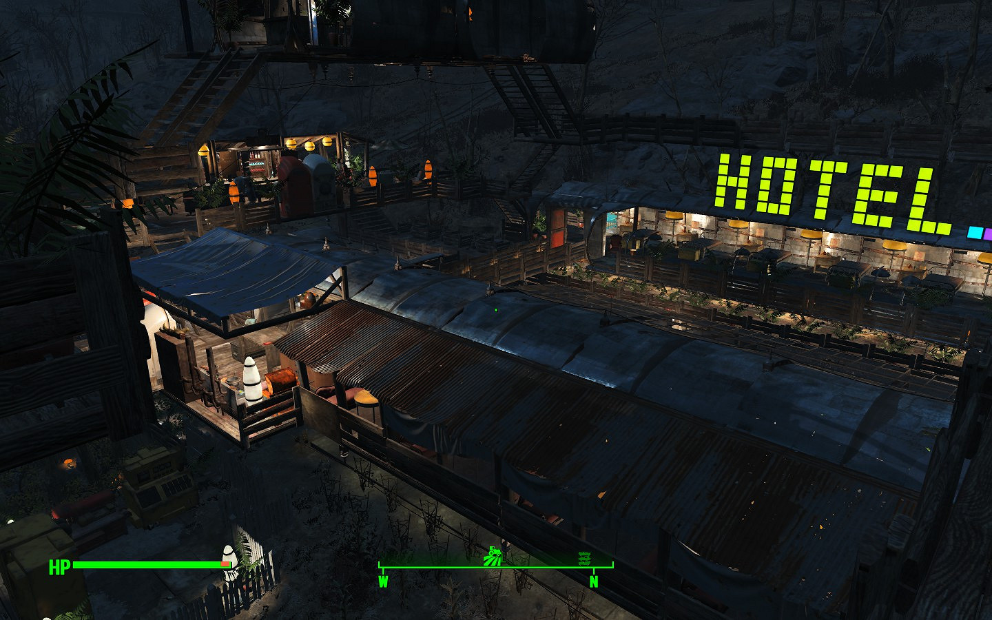 《異塵餘生4》格雷花園內外建設圖文一覽 夜空中的美麗花園