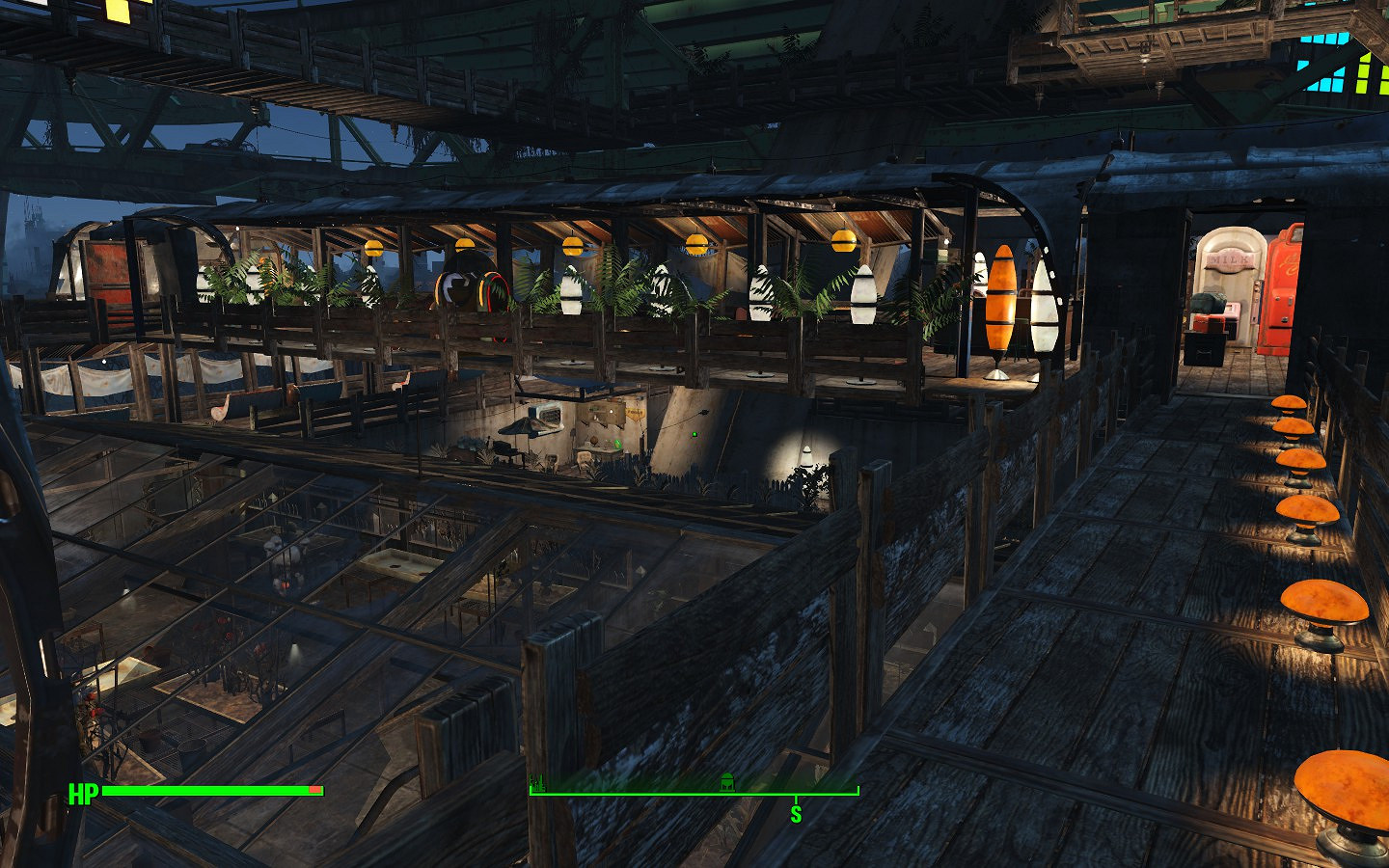 《異塵餘生4》格雷花園內外建設圖文一覽 夜空中的美麗花園