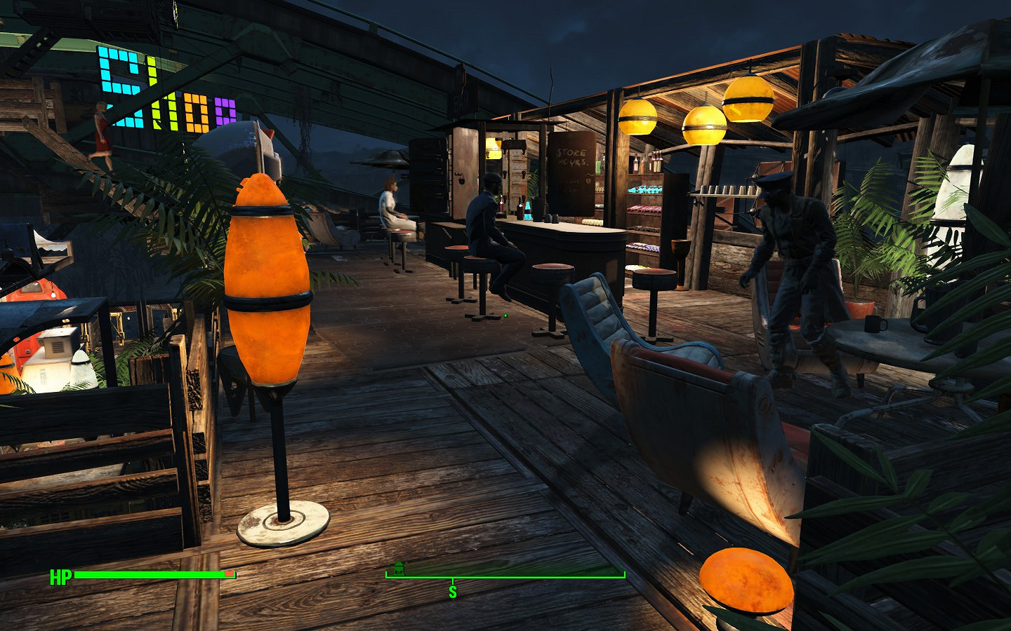 《異塵餘生4》格雷花園內外建設圖文一覽 夜空中的美麗花園