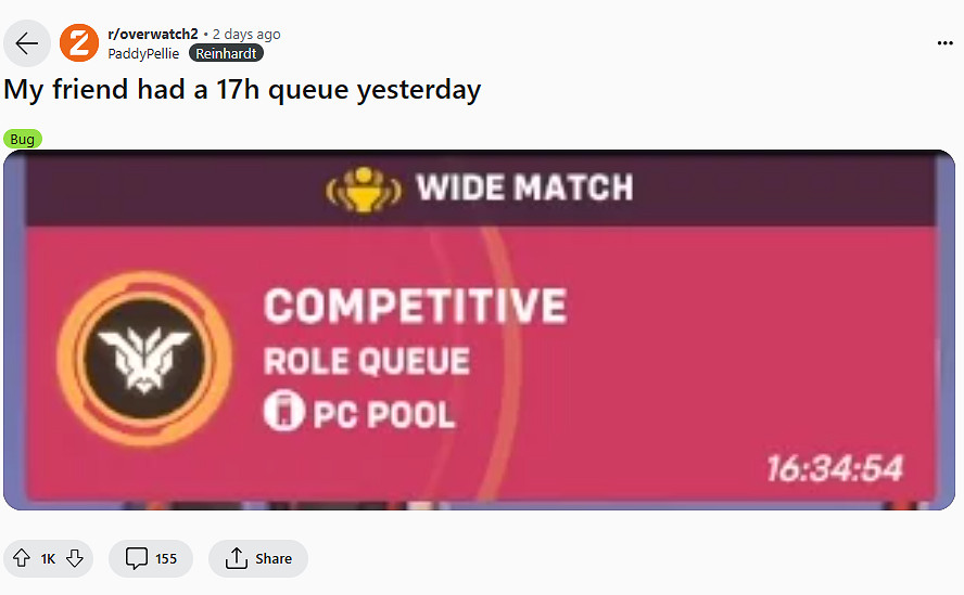 太難等了！《鬥陣特攻2》玩家在匹配中排隊近17個小時