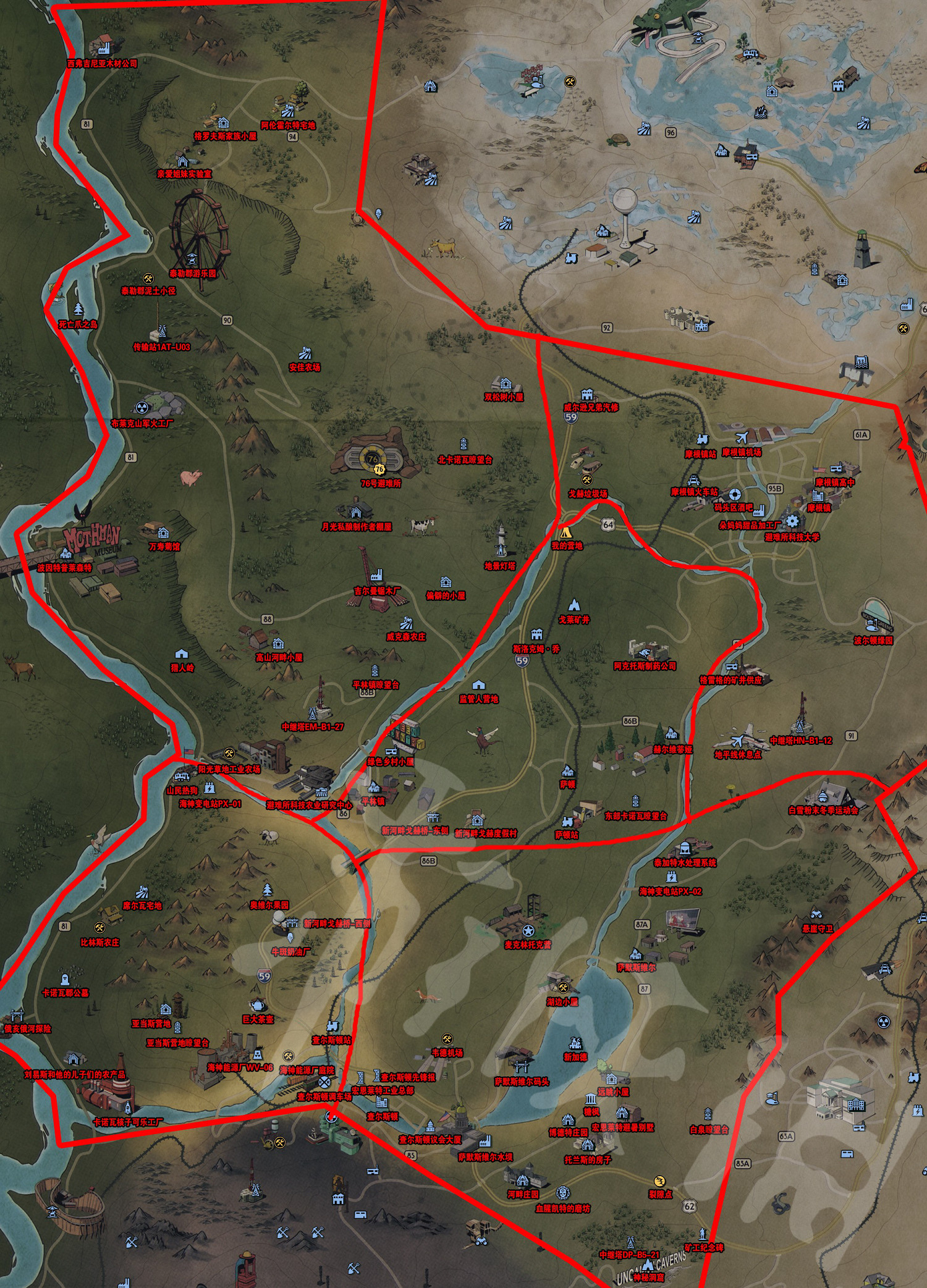 《異塵餘生76》森林區域詳解 森林區域地標詳解 《異塵餘生76》森林區域詳解 森林區域地標詳解