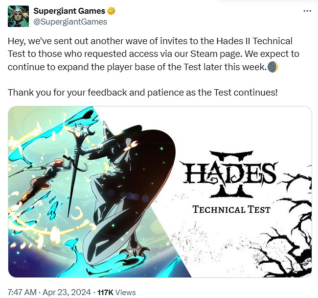 擴大測試人數！《黑帝斯2》將在本周放出更多測試名額