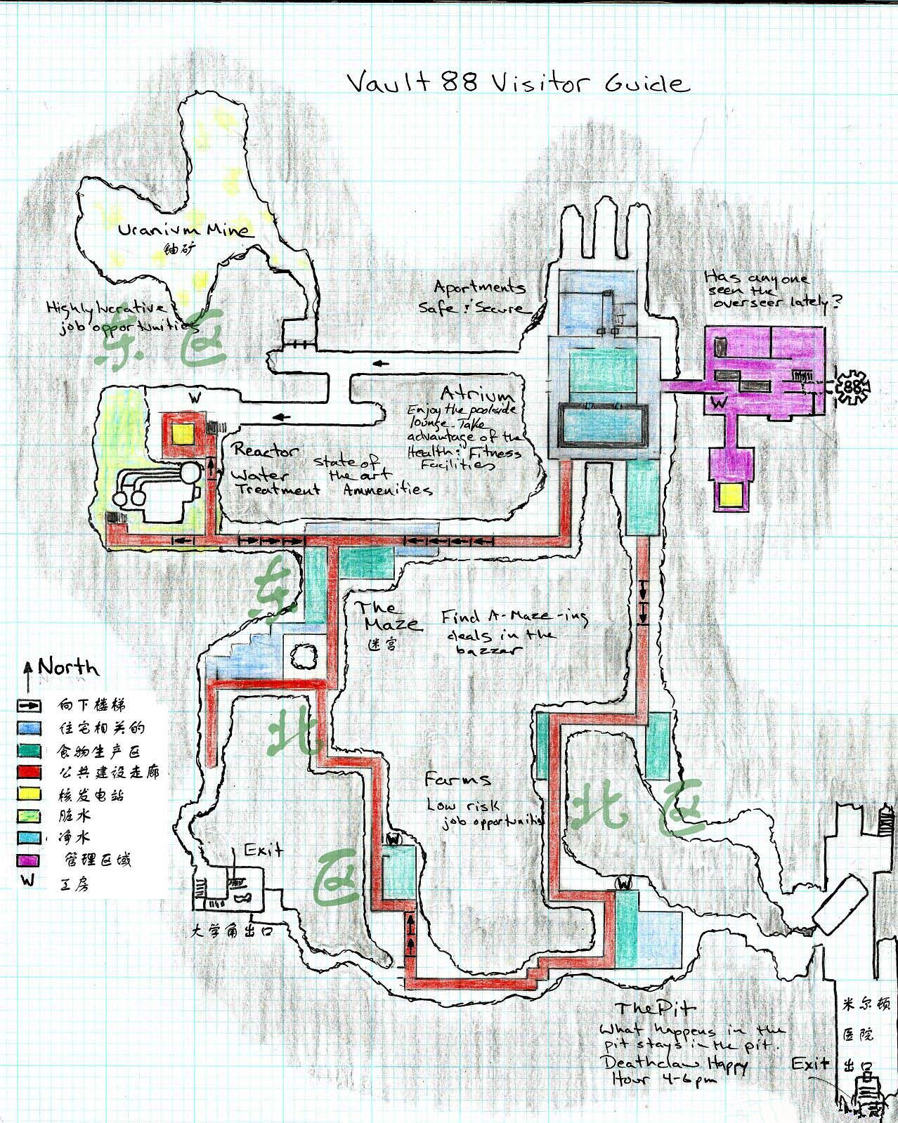 《異塵餘生4》88號避難所平面及建設規劃圖介紹 《異塵餘生4》88號避難所平面及建設規劃圖介紹