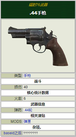 《異塵餘生76》全手槍屬性一覽 有哪些手槍? 《異塵餘生76》全手槍屬性一覽 有哪些手槍?